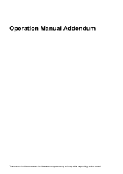 Brother International Innov-is XE1 Operation Manual Addendum