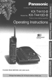 Panasonic KXT4410B KXT4410B User Guide