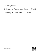 HP XP20000 HP StorageWorks Disk Array XP operating system configuration guide for IBM AIX XP24000, XP12000, XP10000, SVS200, v01 (A5951 - 9