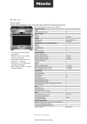 Miele HR 1136-1 LP Product sheet