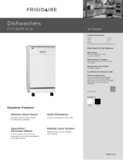 Frigidaire FFPD1821MB Product Specifications Sheet (English)