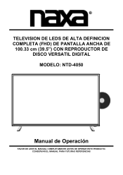 Naxa NTD-4050 Spanish manual
