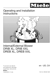 Miele DAR1220 Blower Manual