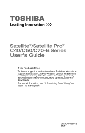 Toshiba C55-B5219KM Satellite C40/C50/C70-B Series Windows 8.1 User's Guide
