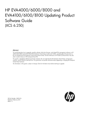 HP StorageWorks EVA4000 HP EVA4000/6000/8000 and EVA4100/6100/8100 Updating Product Software Guide (XCS 6.250) (5697-1716, February 2012)