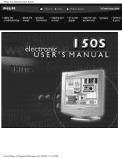 Philips 150S1L99 User manual