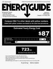 Frigidaire FPBC2278UF Energy Guide