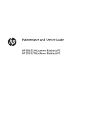 HP 285 Maintenance and Service Guide