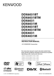 Kenwood DDX6031BTM User Manual