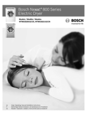 Bosch WTMC8321US Installation and Use & Care (all languages)