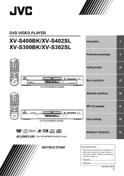 JVC XV-S302SL Supplementary Material