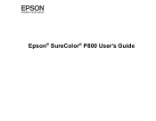 Epson SureColor P800 User Manual