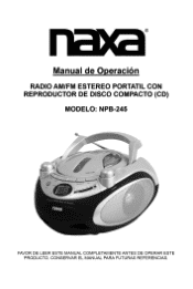 Naxa NPB-245 NPB-245 Spanish Manual