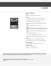 Bosch HIIP057U Product Spec Sheet 1