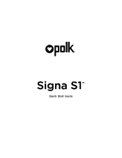 Polk Audio Signa S1 User Guide