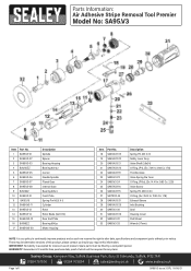 Sealey SA95 Parts Diagram