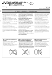 JVC KD-R80BT Installation Manual