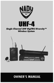 Nady UHF-4 Manual