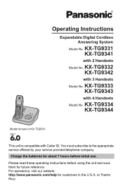 Panasonic KX-TG9343T Expandable Digital Cordless Ans Sys
