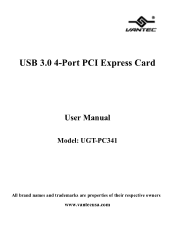 Vantec UGT-PC341 User Guide