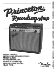 Fender Princeton Recording Amp Owners Manual