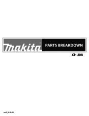 Makita XHU08T XHU08Z Parts Breakdown