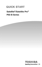 Toshiba Satellite PSPNVC Windows 7 Satellite P50-B Series Quick Start Guide