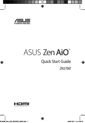 Asus Zen AiO ZN220IC ZN270IE QSG Quick Service Guide