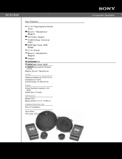 Sony XS-D130SI Marketing Specifications