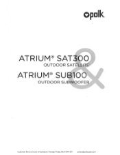 Polk Audio Atrium Sat300 User Guide