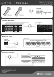 Sennheiser MEB 102 Connection Guide MEB 102-L & MEB 104-L