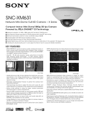 Sony SNCXM631 Specification Sheet (SNC-XM631 Spec Sheet)