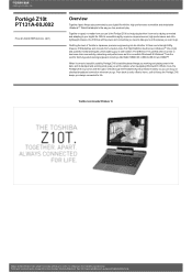 Toshiba Z10t PT131A-00J002 Detailed Specs for Portege Z10t PT131A-00J002 AU/NZ; English