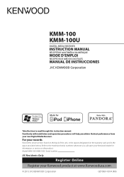 Kenwood KMM-100U Instruction Manual