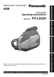 Panasonic PVL552H PVL552H User Guide