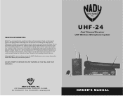 Nady UHF-24 Manual
