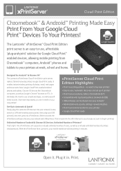 Lantronix xPrintServer – Cloud Print Edition Product Brief A4
