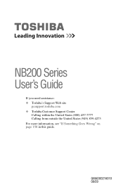 Toshiba NB205-N330WH mini notebook NB200 (pll23u, pll28u, pll38u) Series User's Guide