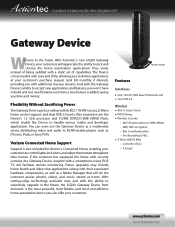 Actiontec Service Gateway Datasheet