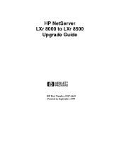 HP D7171A HP Netserver LXr 8000 to LXr 8500 Upgrade Guide