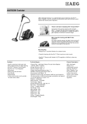 AEG AUC9230 Specification Sheet