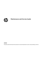 HP Z2 Maintenance and Service Guide