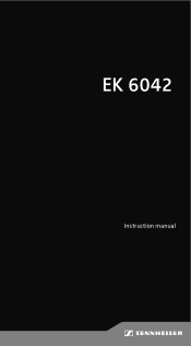 Sennheiser EK 6042 Instruction Manual