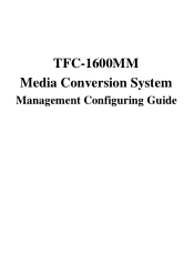 TRENDnet TFC-1600MM Configuration Guide
