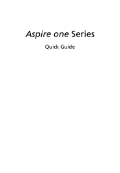 Acer A150 1672 Aspire One 8.9-Inch Series (AOA) Quick Guide English