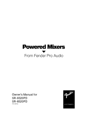 Fender SR-8520PD Owner Manual