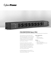 CyberPower PDU30BT8F8R Datasheet