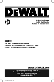Dewalt DCE800P2 Instruction Manual