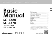 Pioneer SC-LX801 Basic Manual English/French