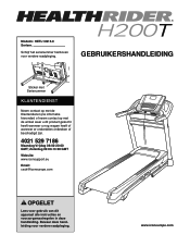 HealthRider H200t Treadmill Dutch Manual